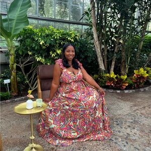 Vibrant Multicolor Maxi Dress